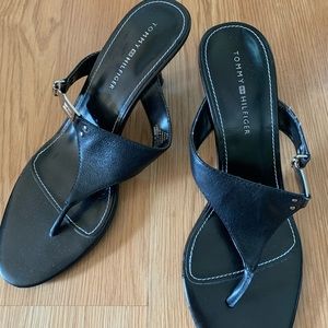 Tommy Hilfiger Sz 9.5 Black Heeled Sandal